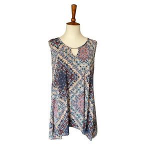 Agenda Mosaic Print Tunic Top￼